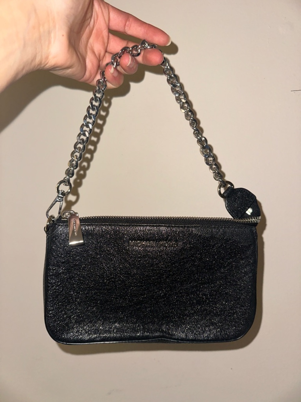 Michael Kors Black Chain-Handle Women's Wristlet Shoulder Bag